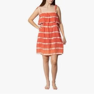 NWT Hawaiian Tropic XXL Off the Shoulder Sleeveless Strappy Tie Dye Dress